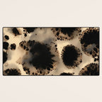 Organic Tortoiseshell Marble Pattern in Black and Cream Desk Mat Gallery Image 3