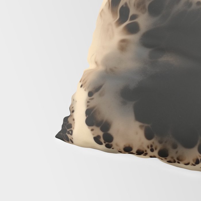 Organic Tortoiseshell Marble Pattern in Black and Cream Pillow Sham Gallery Image 4