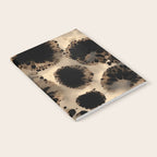 Organic Tortoiseshell Marble Pattern in Black and Cream Notebook Gallery Image 2