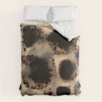 Organic Tortoiseshell Marble Pattern in Black and Cream Duvet Cover Gallery Image 6