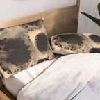 Organic Tortoiseshell Marble Pattern in Black and Cream Pillow Sham Gallery Image 2