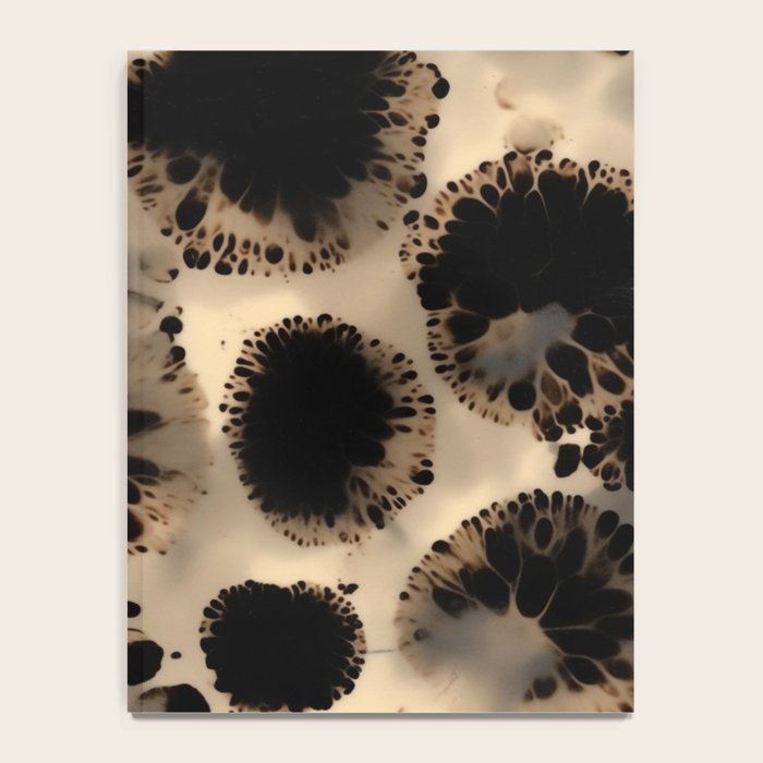 Organic Tortoiseshell Marble Pattern in Black and Cream Notebook Gallery Image 4