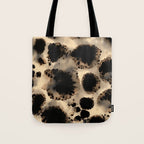 Organic Tortoiseshell Marble Pattern in Black and Cream Tote Bag Gallery Image 1