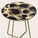 Organic Tortoiseshell Marble Pattern in Black and Cream Side Table Gallery Image 2