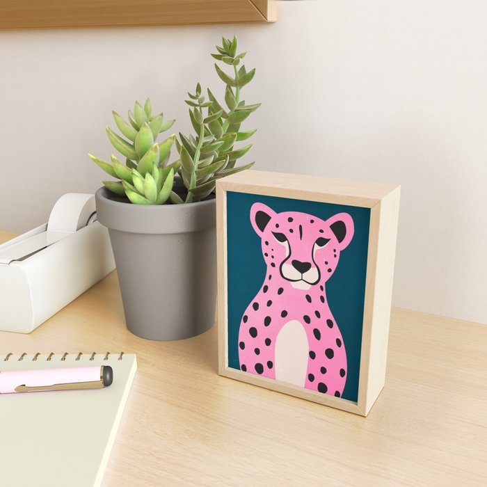 The Stare: Night Race Pink Cheetah Edition Mini Art Print Gallery Image 2