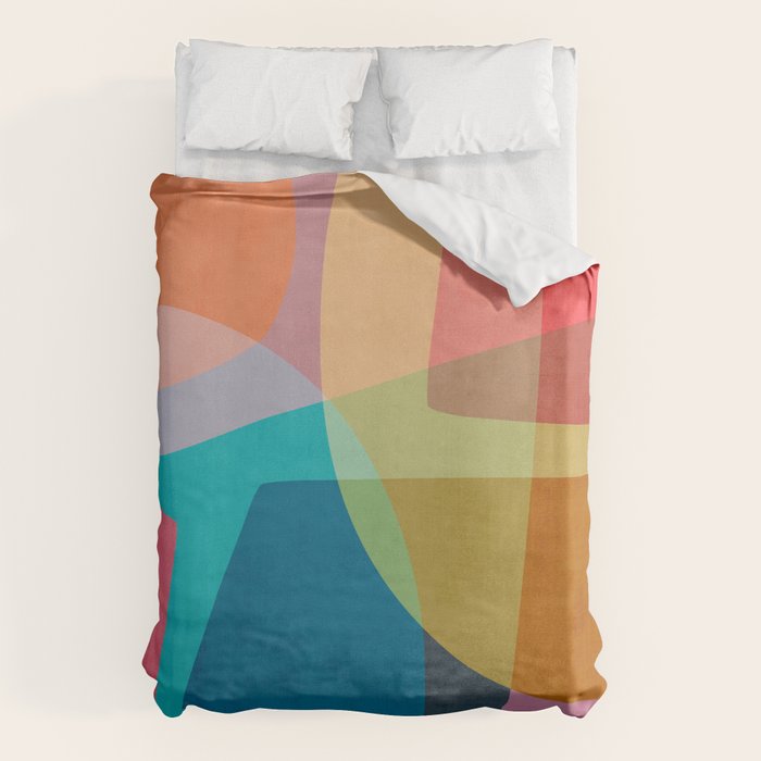 Colorful Modern Abstract Vibrant Colors Duvet Cover Gallery Image 6