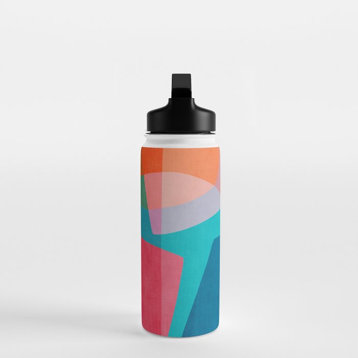 Colorful Modern Abstract Vibrant Colors Water Bottle Gallery Image 3