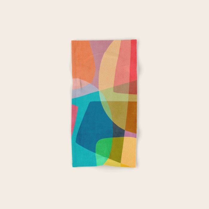 Colorful Modern Abstract Vibrant Colors Bath Towel Gallery Image 1