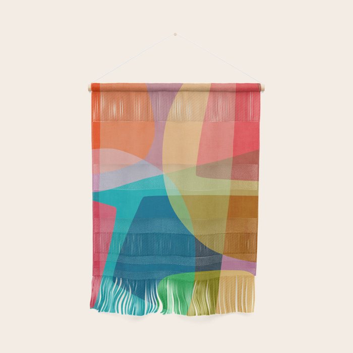 Colorful Modern Abstract Vibrant Colors Wall Hanging Gallery Image 1