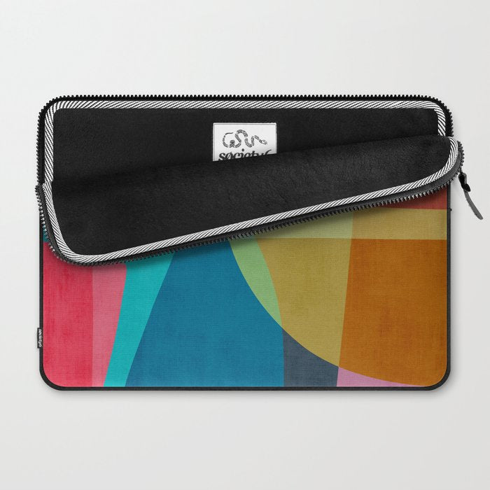 Colorful Modern Abstract Vibrant Colors Laptop Sleeve Gallery Image 2