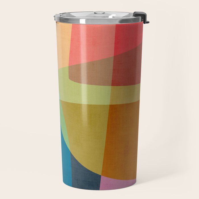 Colorful Modern Abstract Vibrant Colors Travel Mug Gallery Image 2
