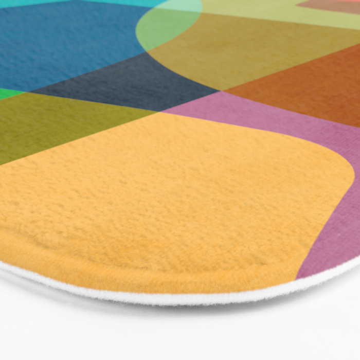 Colorful Modern Abstract Vibrant Colors Bath Mat Gallery Image 3