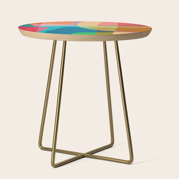 Colorful Modern Abstract Vibrant Colors Side Table Gallery Image 1