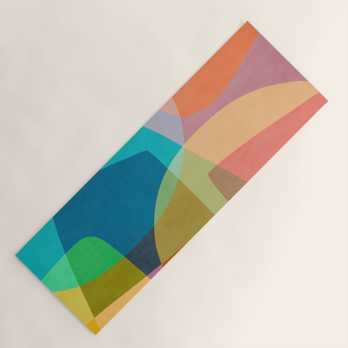 Colorful Modern Abstract Vibrant Colors Yoga Mat Gallery Image 1