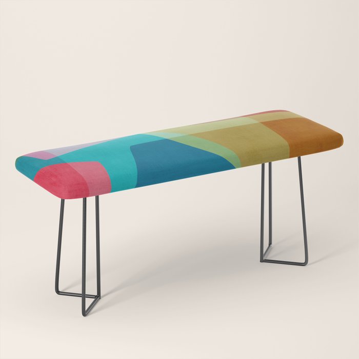 Colorful Modern Abstract Vibrant Colors Bench Gallery Image 1