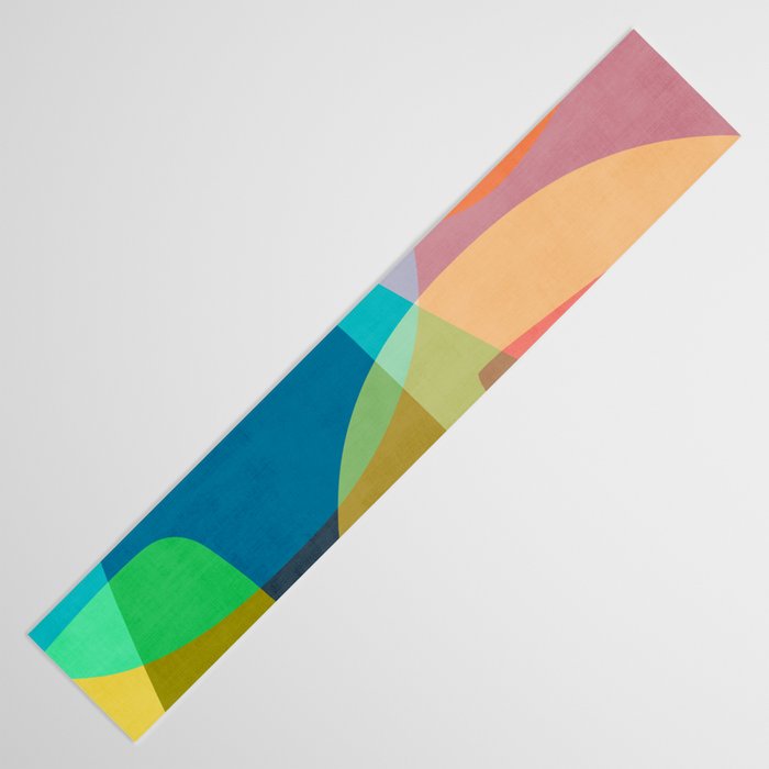 Colorful Modern Abstract Vibrant Colors Table Runner Gallery Image 3