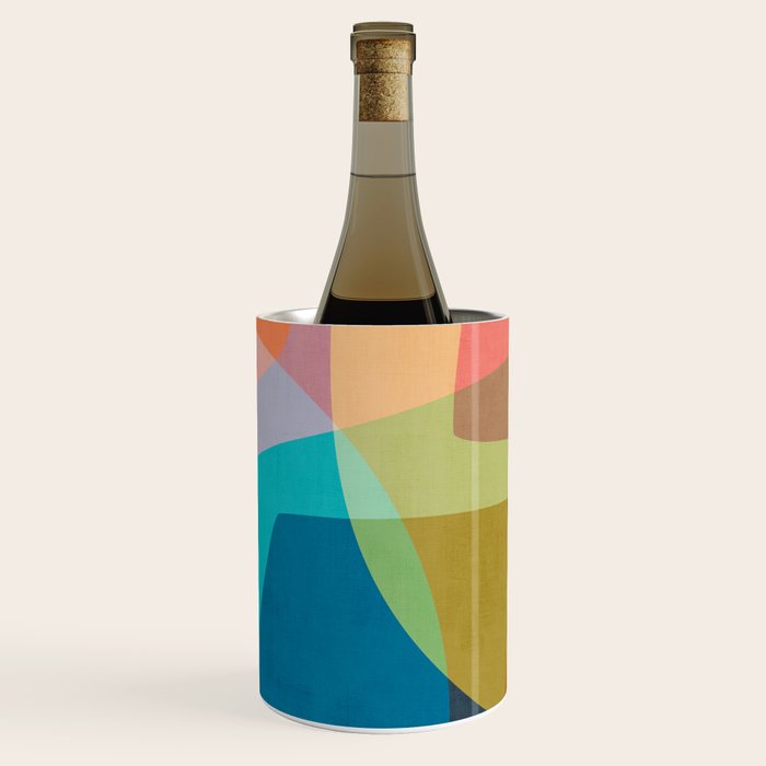 Colorful Modern Abstract Vibrant Colors Wine Chiller Gallery Image 1