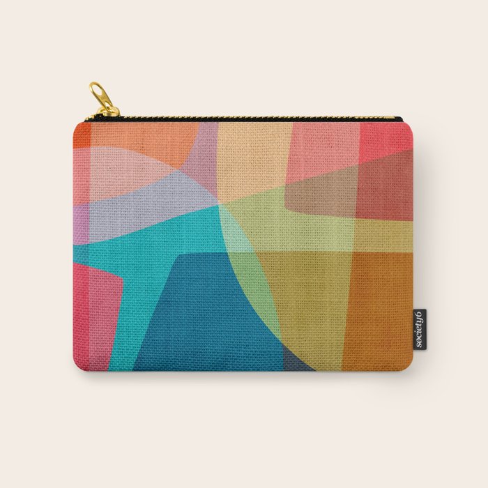 Colorful Modern Abstract Vibrant Colors Carry All Pouch Gallery Image 1