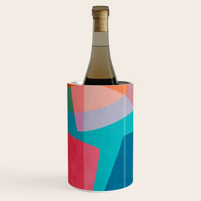 Colorful Modern Abstract Vibrant Colors Wine Chiller Gallery Image 2
