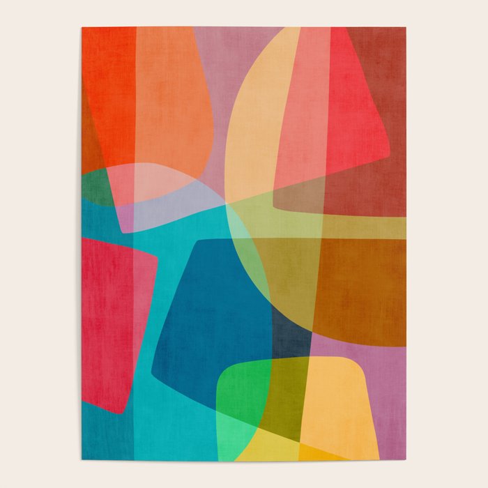 Colorful Modern Abstract Vibrant Colors Poster Gallery Image 4