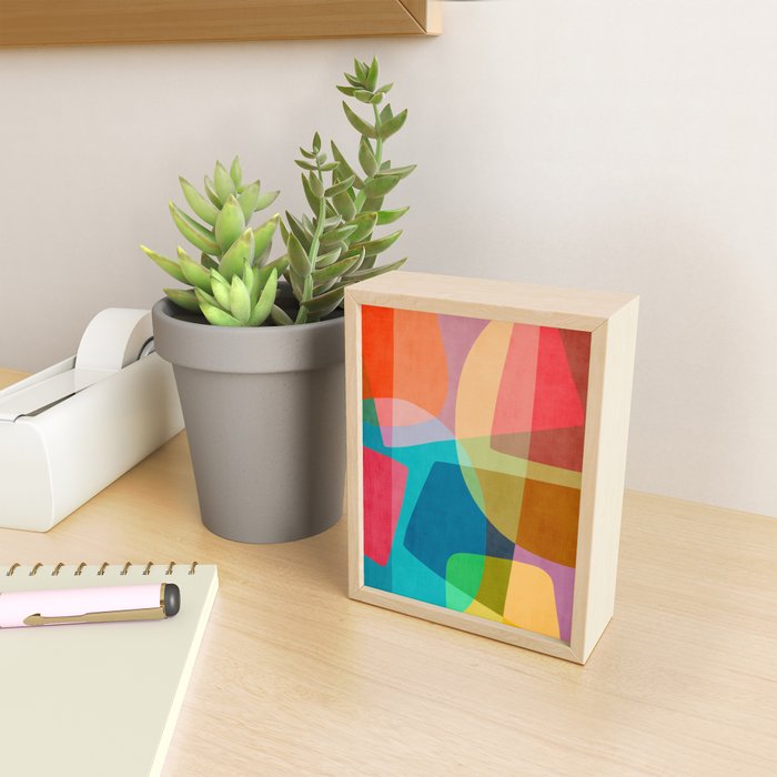 Colorful Modern Abstract Vibrant Colors Mini Art Print Gallery Image 2