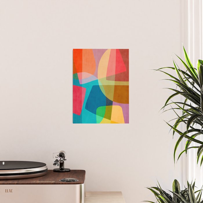 Colorful Modern Abstract Vibrant Colors Poster Gallery Image 2