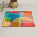 Colorful Modern Abstract Vibrant Colors Rug Gallery Image 1