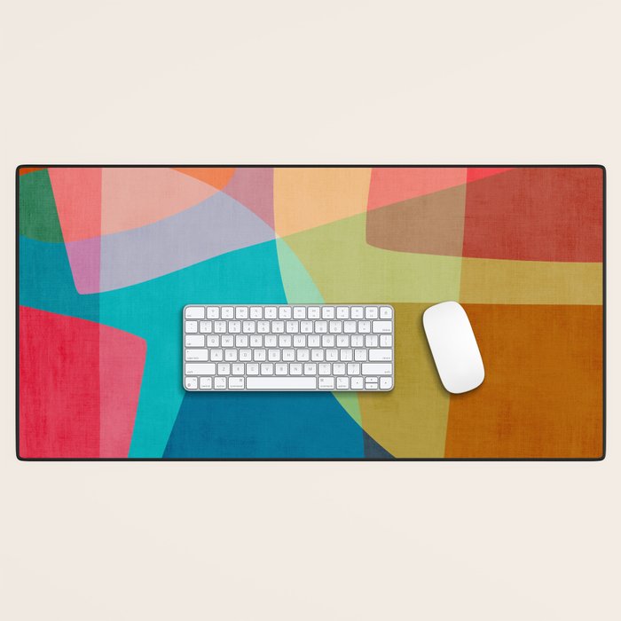 Colorful Modern Abstract Vibrant Colors Desk Mat Gallery Image 1
