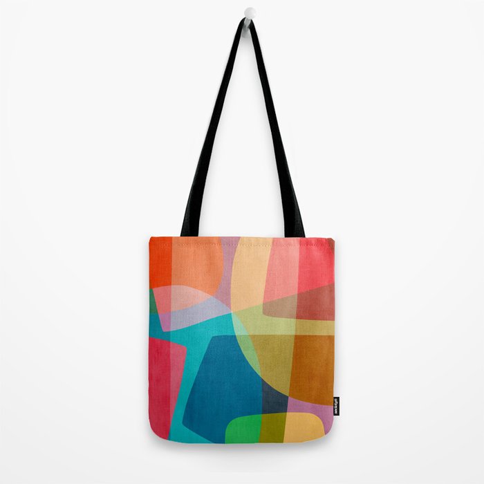 Colorful Modern Abstract Vibrant Colors Tote Bag Gallery Image 2