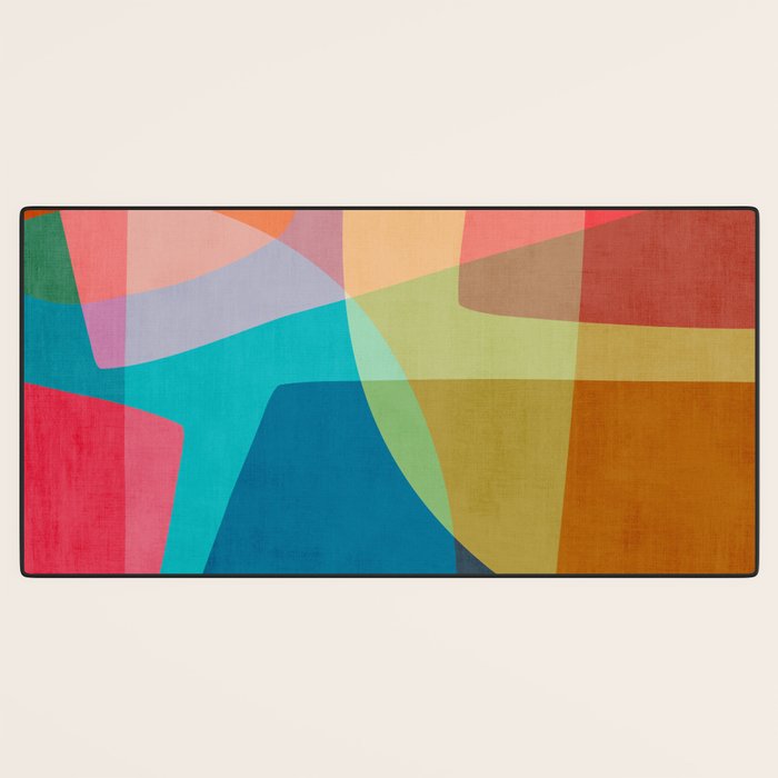 Colorful Modern Abstract Vibrant Colors Desk Mat Gallery Image 3