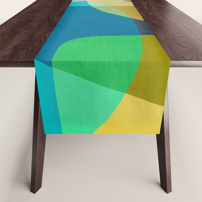 Colorful Modern Abstract Vibrant Colors Table Runner Gallery Image 1