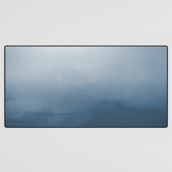 White & Blue Abstract Watercolor Blend Pairs To 2020 Color of the Year Chinese Porcelain PPG1160-6 Desk Mat Gallery Image 3
