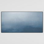 White & Blue Abstract Watercolor Blend Pairs To 2020 Color of the Year Chinese Porcelain PPG1160-6 Desk Mat Gallery Image 3