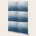 White & Blue Abstract Watercolor Blend Pairs To 2020 Color of the Year Chinese Porcelain PPG1160-6 Wallpaper Gallery Image 2