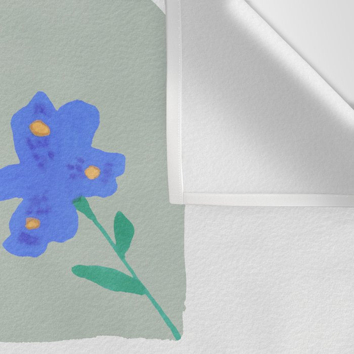 Dog and a Mini Half-Round Window - Indigo and White Wall Tapestry Gallery Image 3