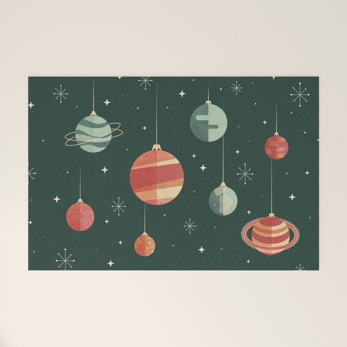Joy to the Universe (on Green) Welcome Mat Gallery Image 1
