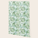Watercolor palm leaves pattern Wallpaper Gallery Image 2