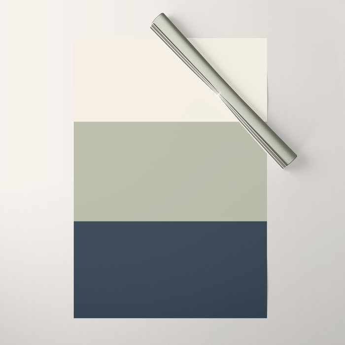 Sage Navy Wrapping Paper Gallery Image 1