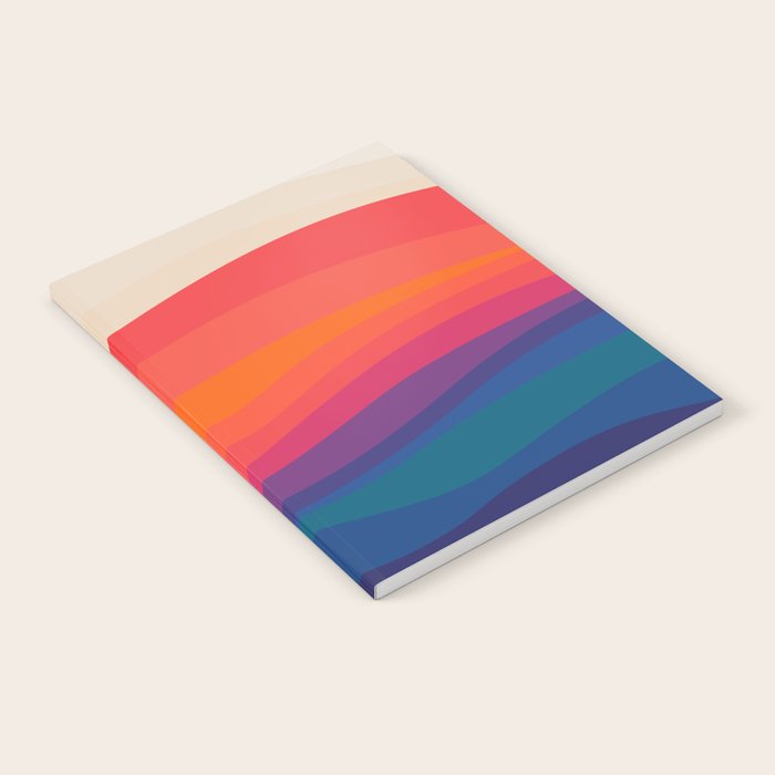Sacred Geometric Waves: Retro 80s Edition Notebook Gallery Image 1