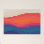 Sacred Geometric Waves: Retro 80s Edition Welcome Mat Gallery Image 1