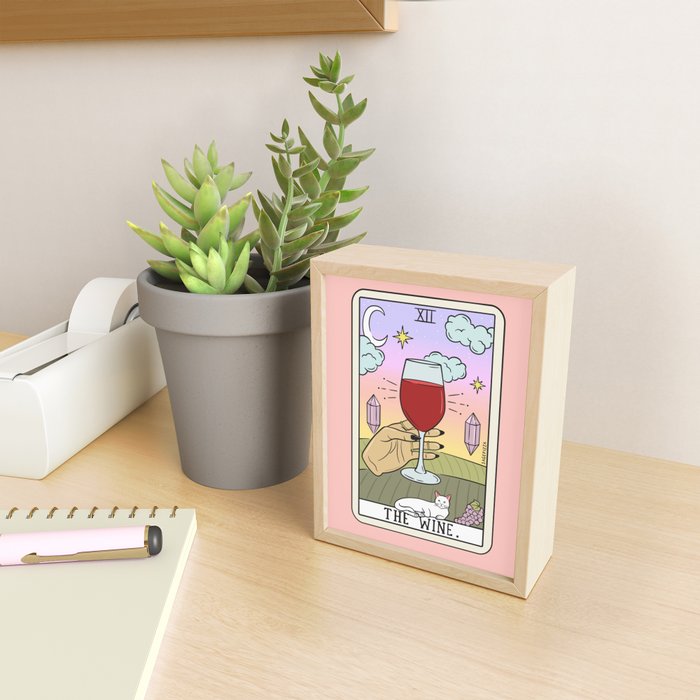 WINE READING (LIGHT) Mini Art Print Gallery Image 2