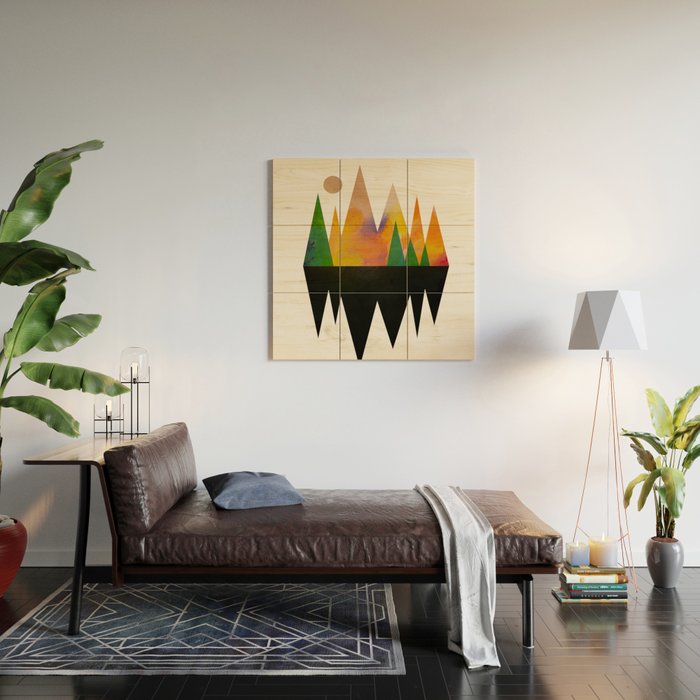 Abstract Mountains Wood Wall Art Gallery Image 2