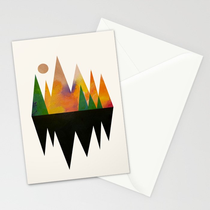 Abstract Mountains Stationery Card Gallery Image 2