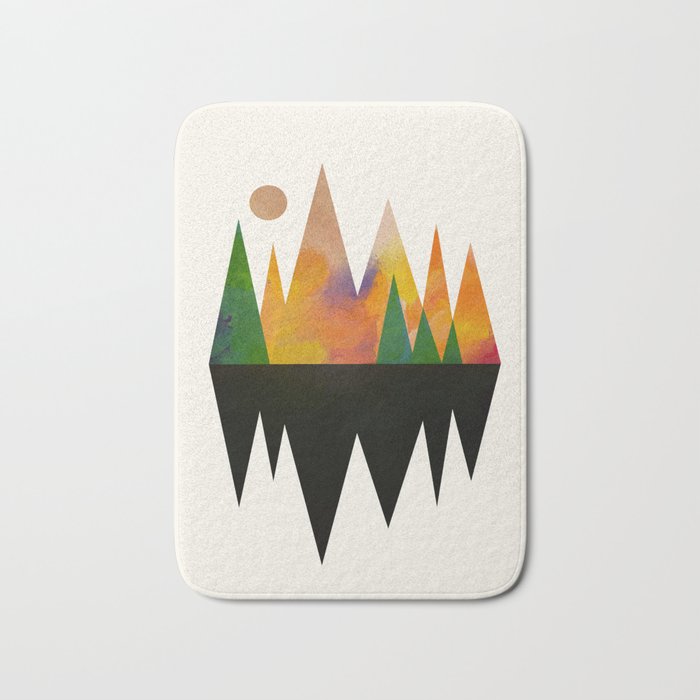 Abstract Mountains Bath Mat Gallery Image 1