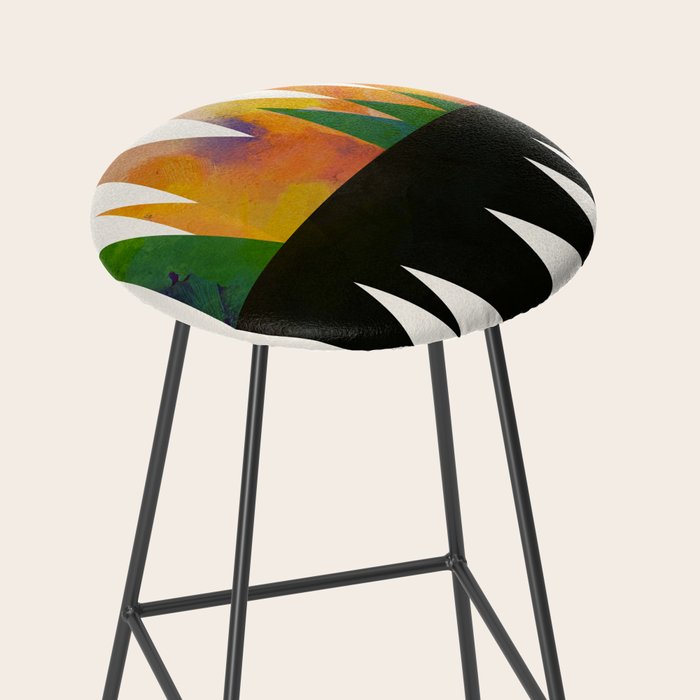 Abstract Mountains Stool Gallery Image 2