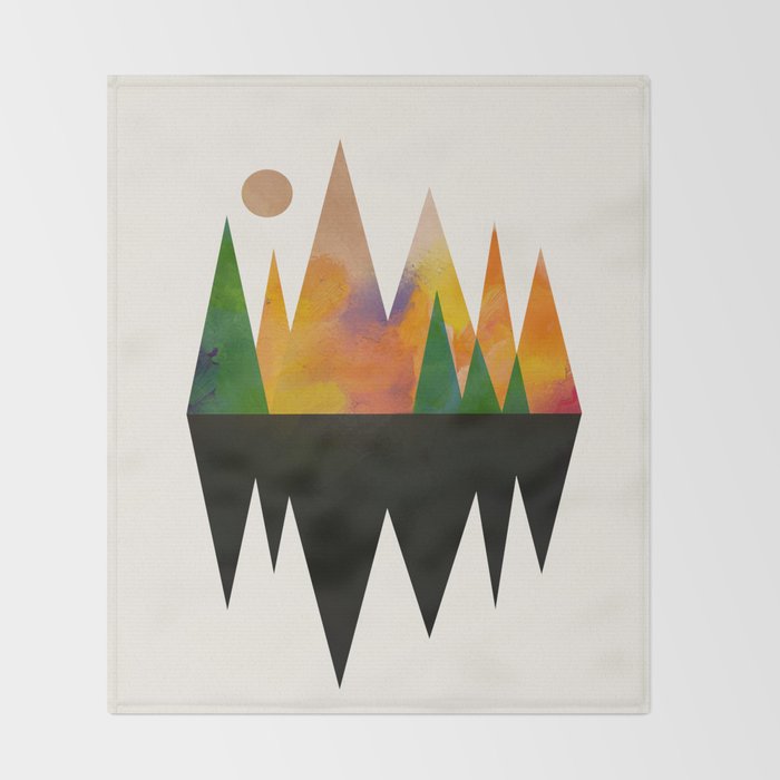 Abstract Mountains Throw Blanket Gallery Image 2