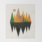 Abstract Mountains Throw Blanket Gallery Image 2
