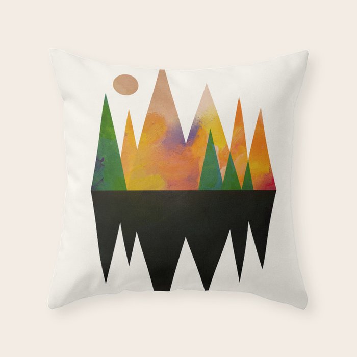 Abstract Mountains Throw Pillow Gallery Image 6