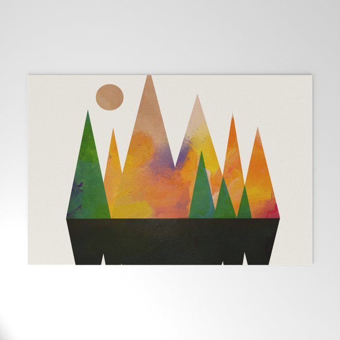 Abstract Mountains Welcome Mat Gallery Image 1