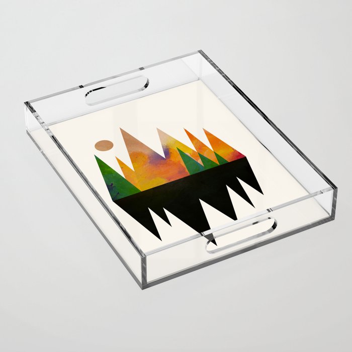 Abstract Mountains Acrylic Tray Gallery Image 1